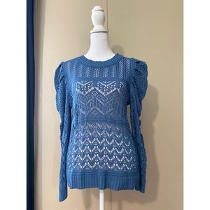 Oliver.O knitted sweater pullover puff shoulder NWT